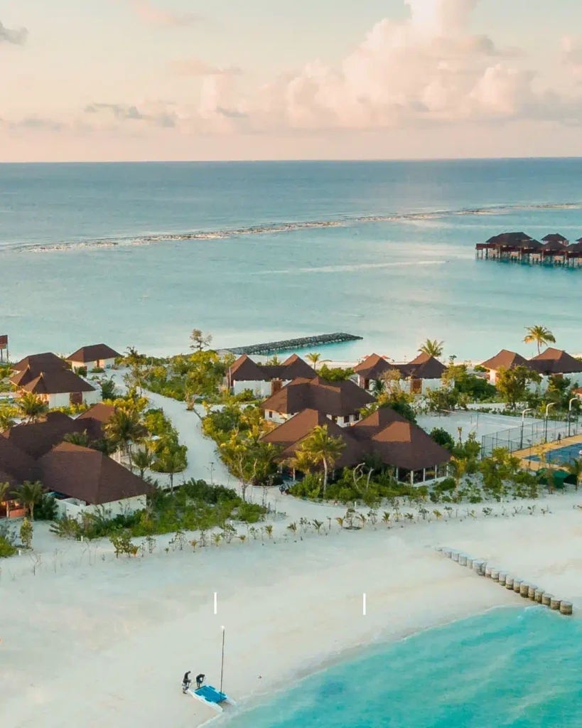 Maldives luxury water villas and turquoise ocean getaway